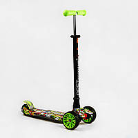 Самокат Best Scooter MAXI S 4 колеса PU СВЕТ Graffiti 60 кг Разноцветный (111813) PK, код: 7696292