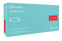 Перчатки нитриловые Mercator Medical Green L Мятные 100 шт (00-00000064) EM, код: 8246355