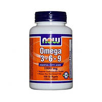 Омега 3-6-9 NOW Foods Omega 3-6-9 1000 mg 100 Softgels OM, код: 7518500