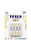 Батарейки Tesla AAA GOLD+ LR03 BLISTER FOIL 4 шт. EM, код: 8327902