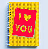 Скетчбук Sketchbook блокнот для рисования с принтом I love You. Я люблю тебя А3 Кавун 48 NL, код: 8301766