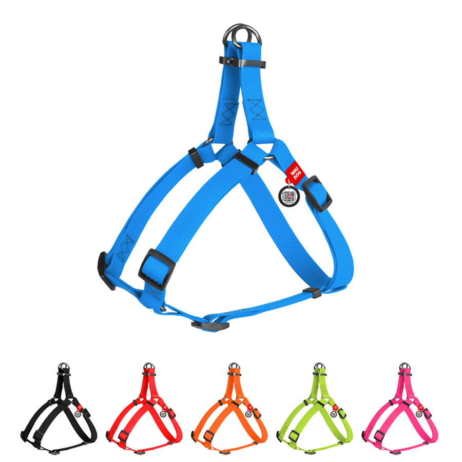 Шлея для собак водостійка WAUDOG Waterproof з QR-паспортом, металева пряжка-фастекс, Ш 20 мм, Д 50-80, фото 1