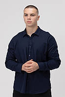 Рубашка однотонная мужская Jean Piere JP8804-B 4XL Индиго (2000990021212) PS, код: 8310023