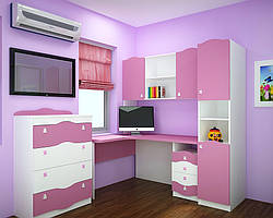 Стол с тумбой и надставкой и комод "Принцесса" от  компании Украинский Стандарт