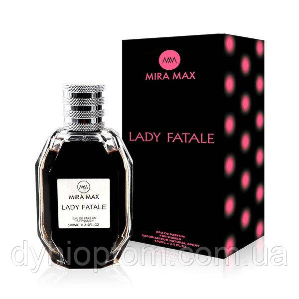 Парфумована вода для жінок "LADY FATALE" Mira Max, 100 мл (схожий на Yves Saint Laurent Black Opium)