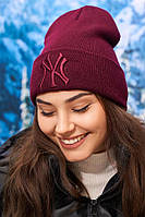 Модна молодіжна шапка-ковпак (6089) Braxton бордовий 56-59 TT, код: 6767459