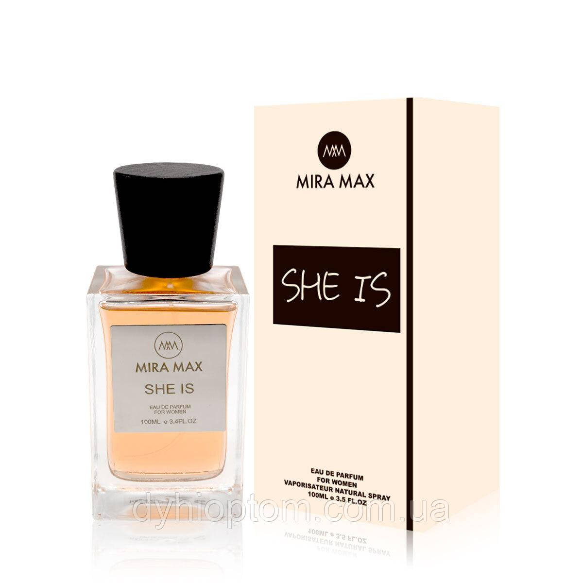 Парфумована вода для жінок "SHE IS" Mira Max, 100 мл (аромат схожий на Giorgio Armani Si), фото 1