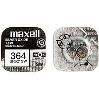 Батарейка Maxell таблетка SR364 621SW 1шт уп OM, код: 8328015