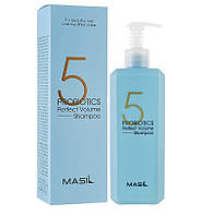 Шампунь с пробиотиками для идеального объема волос 5 Probiotics Perfect Volume Shampoo Masil OM, код: 8145687