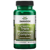 Грибной комплекс Swanson Full Spectrum Triple Mushroom Complex 60 Caps SX, код: 8254971