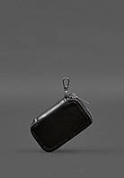 Кожаный чехол для автомобильного ключа черный краст BlankNote EM, код: 8321800