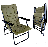 Крісло складне для туризму та риболовлі до 120 кг Ранок з підлокітниками