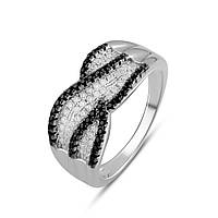 Серебряное кольцо SilverBreeze с фианитами (2078722) 17.5 размер EM, код: 6597409