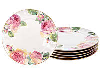 Сервировочные тарелки в наборе 6 штук Пионы Roze AL120777 Lefard PP, код: 8381769