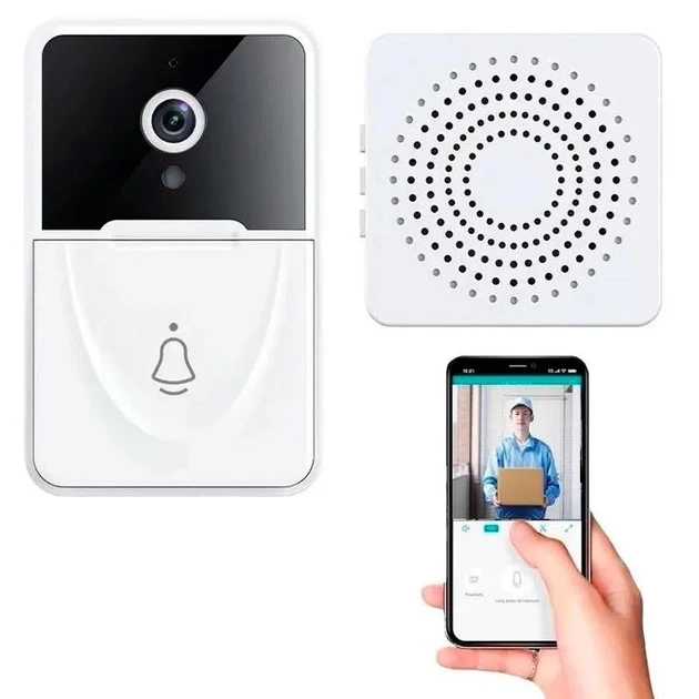 Беспроводной дверной WIFI звонок с камерой и датчиком движения Doorbell X9 Мини-домофон для дома, фото 2