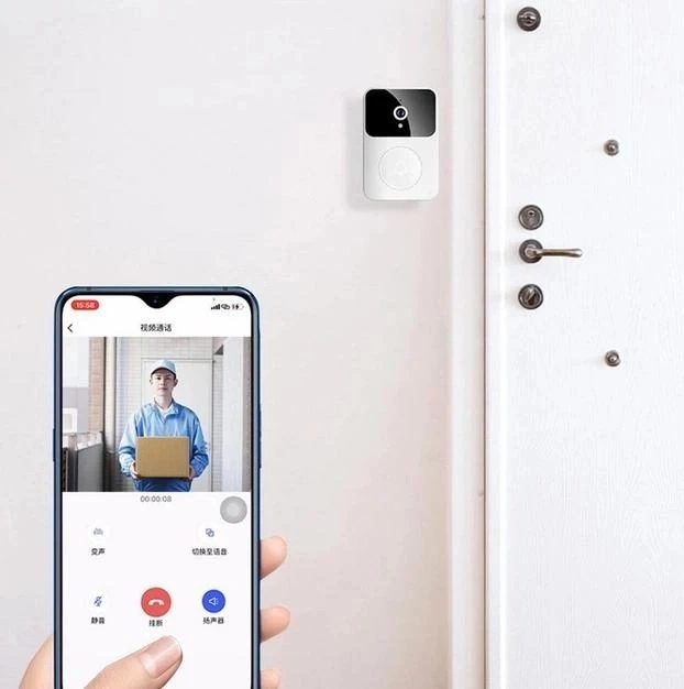 Беспроводной дверной WIFI звонок с камерой и датчиком движения Doorbell X9 Мини-домофон для дома, фото 5