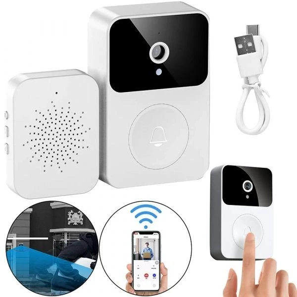 Беспроводной дверной WIFI звонок с камерой и датчиком движения Doorbell X9 Мини-домофон для дома, фото 6