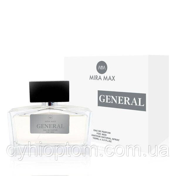 Парфумована вода для чоловіків "GENERAL" Mira Max, 100 мл (аромат схожий на Lacoste Eau De L.12.12 Blanc)