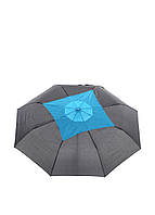 Зонт-полуавтомат Ferre Milano Черный с бирюзовым (605) OM, код: 185788