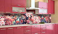 Наклейка виниловая кухонный фартук Zatarga Пышные цветы Макро 600х2500 мм FT, код: 5561725