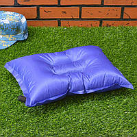 Надувная подушка для путешествий 44*26 см с чехлом, самонадувающаяся подушка Синий