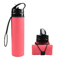 Складная бутылка для воды іFDA 600 мл Розовый (HbP050353) GB, код: 1209528