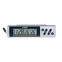 Автомобильные часы с термометром VST-7067 SB, код: 7339295