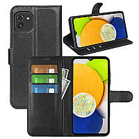 Чехол-книжка Litchie Wallet Samsung Galaxy A03 Black BB, код: 8115851