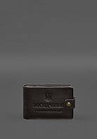Кожаная обложка-портмоне для удостоверения участника боевых действий (УБД) Темно-коричневая B DL, код: 8321833