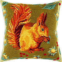Набір для вишивання декоративної подушки Чарівниця Білочка 40×40 см V-28 GR, код: 7242983