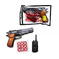 Пистолет Beretta B60 с пистонами и рацией Golden Gun (252) EM, код: 7339996