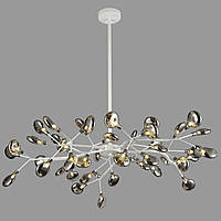 Люстра из стеклянных лепестков на 45 ламп Petals Lightled 918-LP447-45 WH+BK TN, код: 8121175