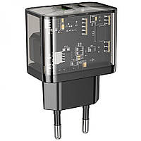 Сетевое зарядное устройство Hoco N34 Dazzling PD20W QC3.0 PPS 3.3-11V 1.8A 3A Transparent B KB, код: 8404012