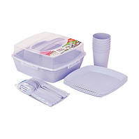 Набор посуды для пикника Irak Plastik на 6 персон DS, код: 5564144