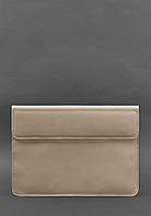 Кожаный чехол-конверт на магнитах для MacBook 13 Светло-бежевый BlankNote PI, код: 8131911