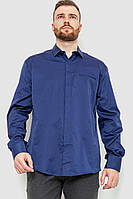 Рубашка мужская однотонная синий 214R7324 Ager XXXL GR, код: 8226026