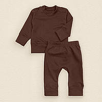Детский костюм с джемпером однотонный Dexters chocolate 74 см коричневый (131599168650) OM, код: 8329900