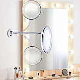 Дзеркало для макіяжу Flexible Mirror з підсвічуванням на гнучкій ніжці ( WO-30), фото 9