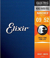 Струны для электрогитары Elixir 12007 Nanoweb Nickel Plated Steel 7-String Super Light 9 52 MP, код: 6838976