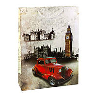 Сумочка подарункова паперова з ручками Gift bag Лондон 43х32х10 см (19379) EM, код: 7750661