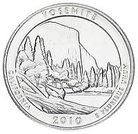 США 25 центов (квотер) 2010 P «Национальные парки - Йосемит (3-й парк )» UNC (KM#471)