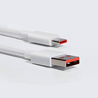 Кабель Xiaomi Mi Turbo Charge 3.0 USB - Type C 6A 120W 1 м Белый PK, код: 8237078