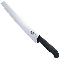 Кухонный нож для нарезки кондитерских изделий Victorinox Fibrox Pastry 26 см Черный (5.2933.2 ES, код: 1671152