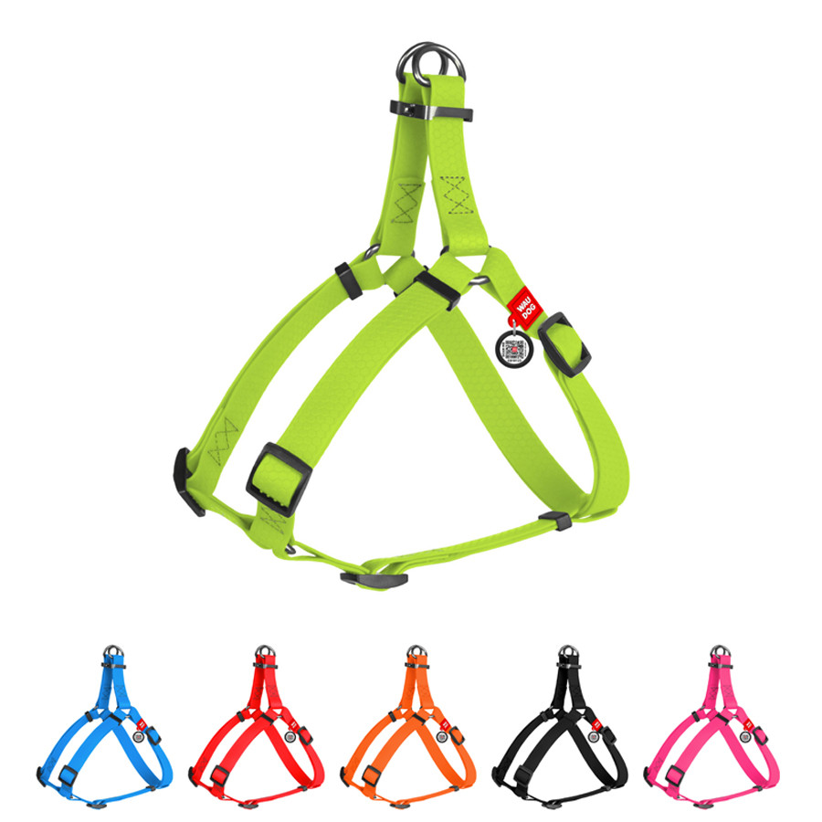 Шлея для собак водостійка WAUDOG Waterproof з QR-паспортом, металева пряжка-фастекс, Ш 20 мм, Д 50-80, фото 1