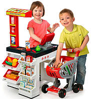 Детский супермаркет City Shop Color с тележкой и аксессуарами Smoby OL12561 TE, код: 7725987