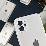 Силіконовий чохол із квадратними бортами на iPhone 11. Case for iPhone 11 White (9), фото 4