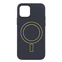 Чехол Spase TPU Aneu с Magsafe iPhone 14 Pro Max Black - Yellow EM, код: 8215561