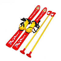 Лыжи с палками ТехноК детские Красные (3350) GB, код: 7289343