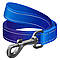 Повідець для собак нейлоновий WAUDOG Nylon Mono світловідбивний, L-XXL, Ш 25 мм, Д 122 см синій, фото 2