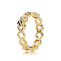 Серебряное кольцо Pandora Пчела и соты 167116EN16 52 PI, код: 7361832